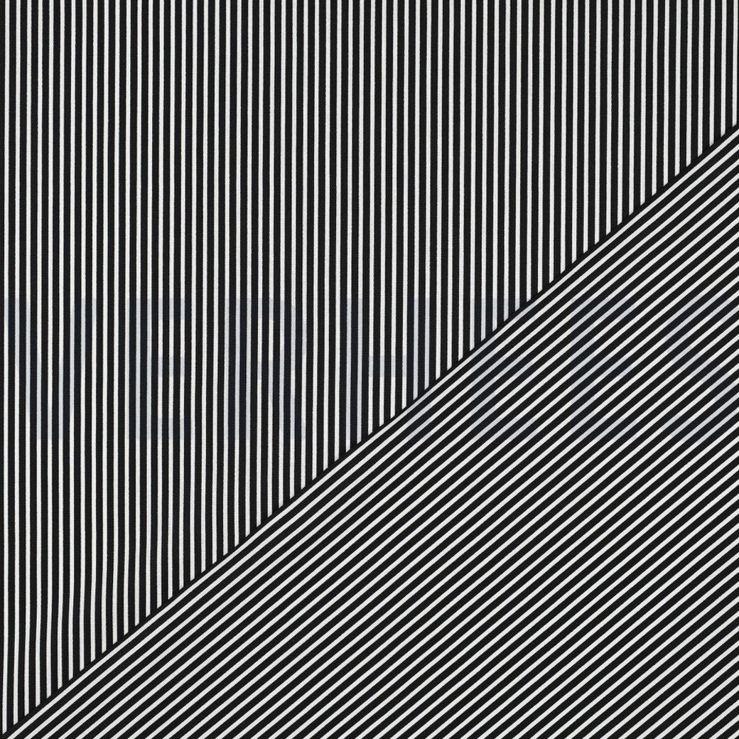 POPLIN STRIPE BLACK #4