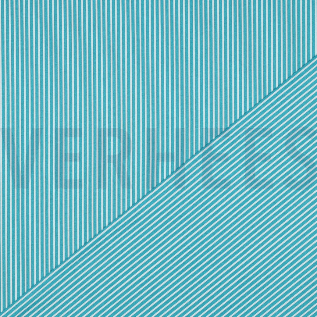 POPLIN STRIPE TURQUOISE #4