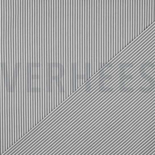 KATOENEN POPLIN STREPEN GRIJS #7