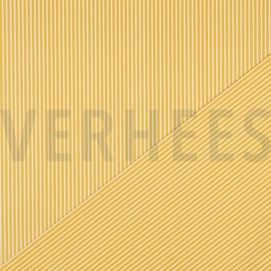 BAUMWOLLE POPELINE STREIFEN GELB #7