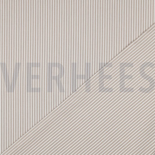 BAUMWOLLE POPELINE STREIFEN SAND #7