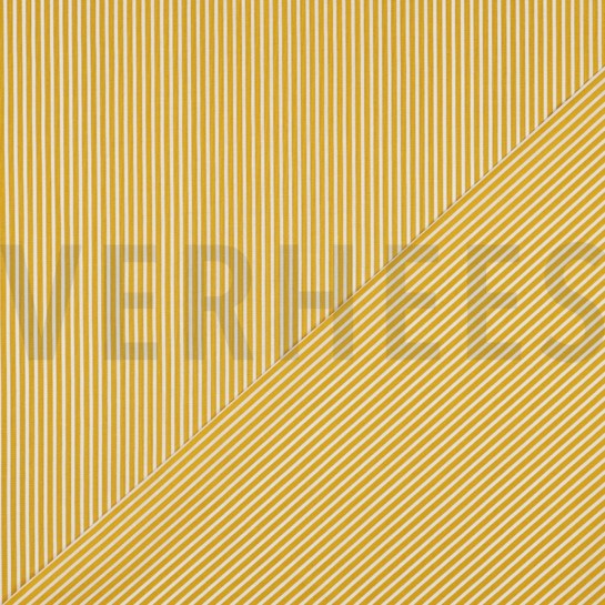 BAUMWOLLE POPELINE STREIFEN OCKER #7