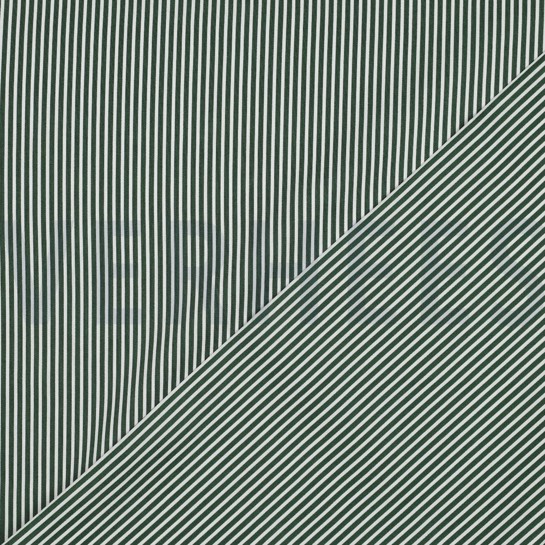 KATOENEN POPLIN STREPEN DONKERGROEN #7