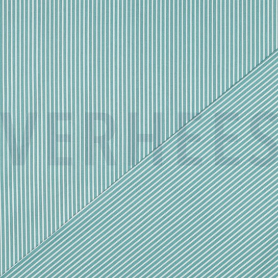 BAUMWOLLE POPELINE STREIFEN ALTGRÜN #7