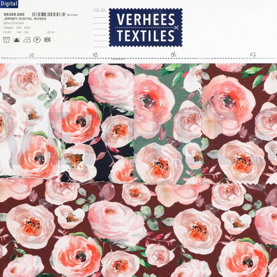 JERSEY DIGITAL ROSES NAVY #7