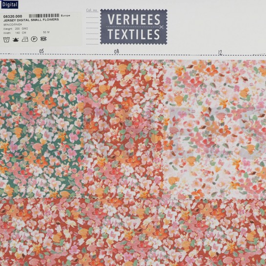 JERSEY DIGITAL SMALL FLOWERS BLUSH #7