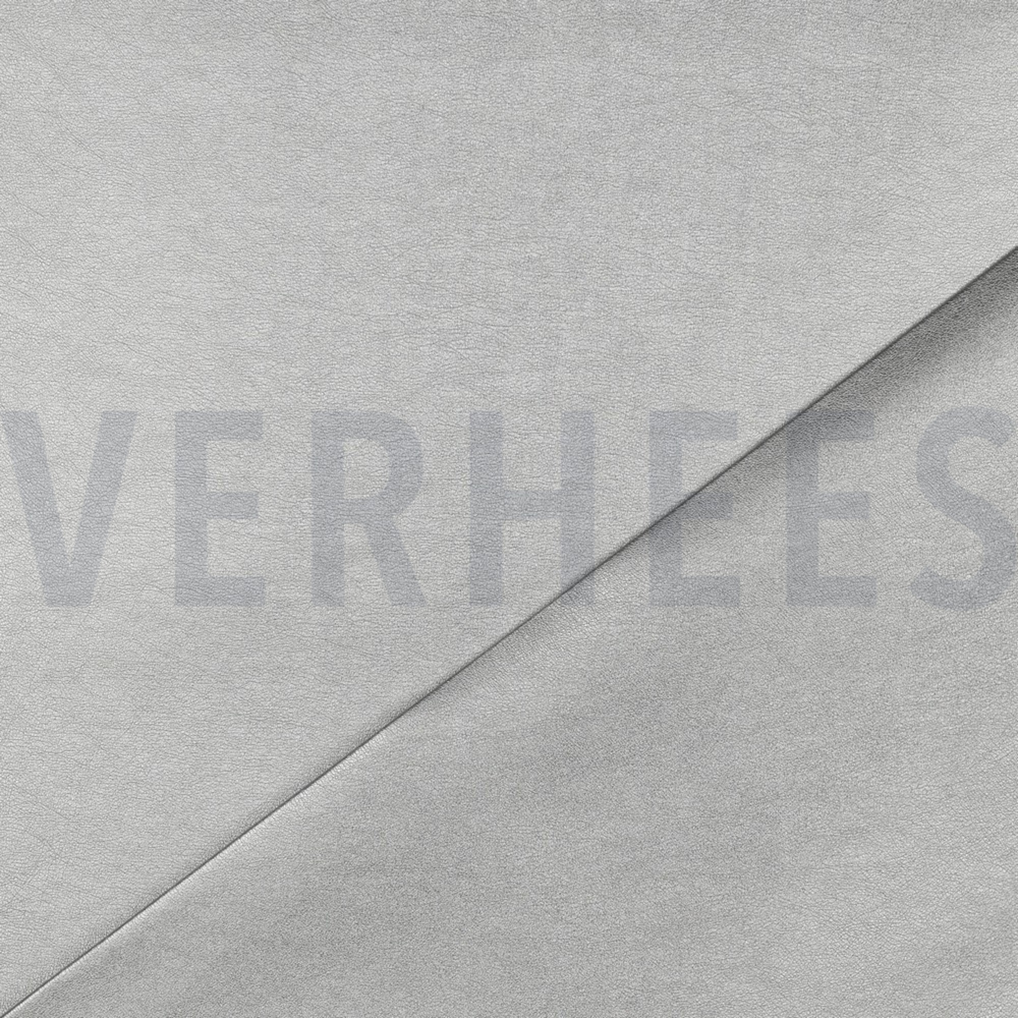 FAUX LEATHER LIGHT SILVER METALLIC (high resolution) #4