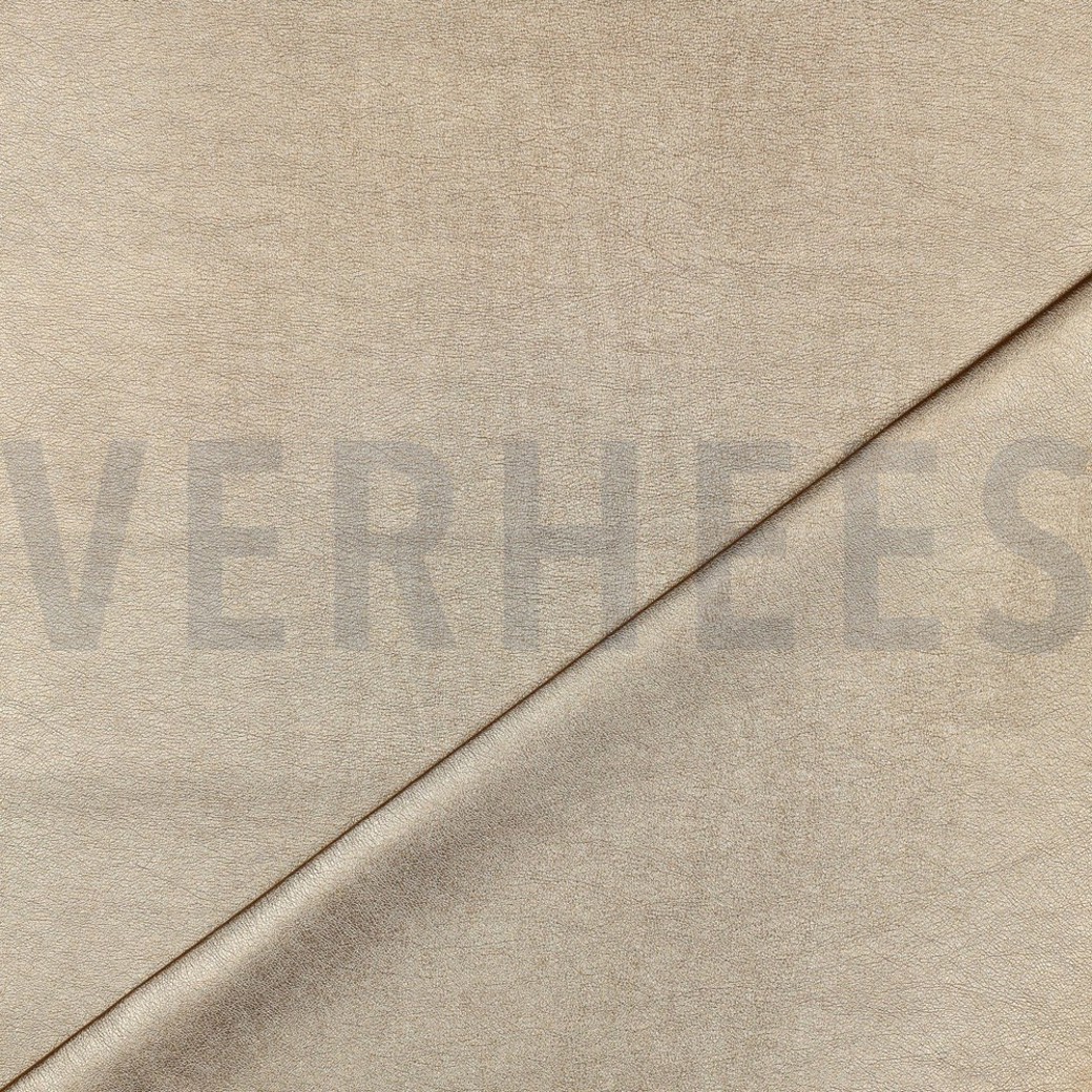 FAUX LEATHER LIGHT GOLD METALLIC #4