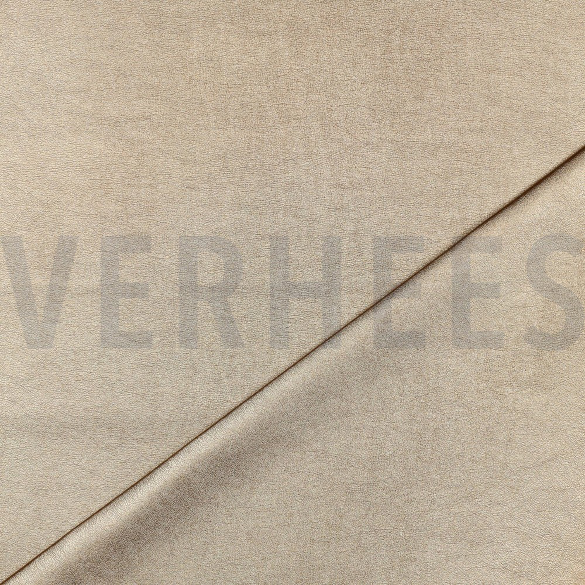 FAUX LEATHER LIGHT GOLD METALLIC (high resolution) #4