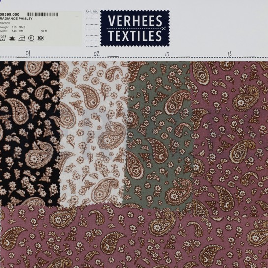 VISKOSE RADIANCE PAISLEY SCHWARZ #7