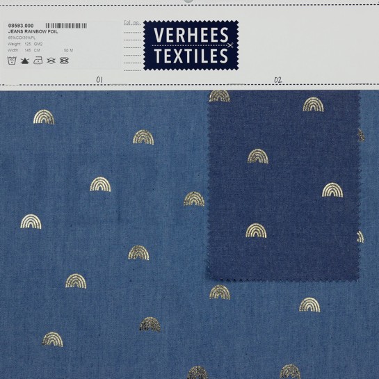 JEANS RAINBOW FOIL INDIGO BLUE #7