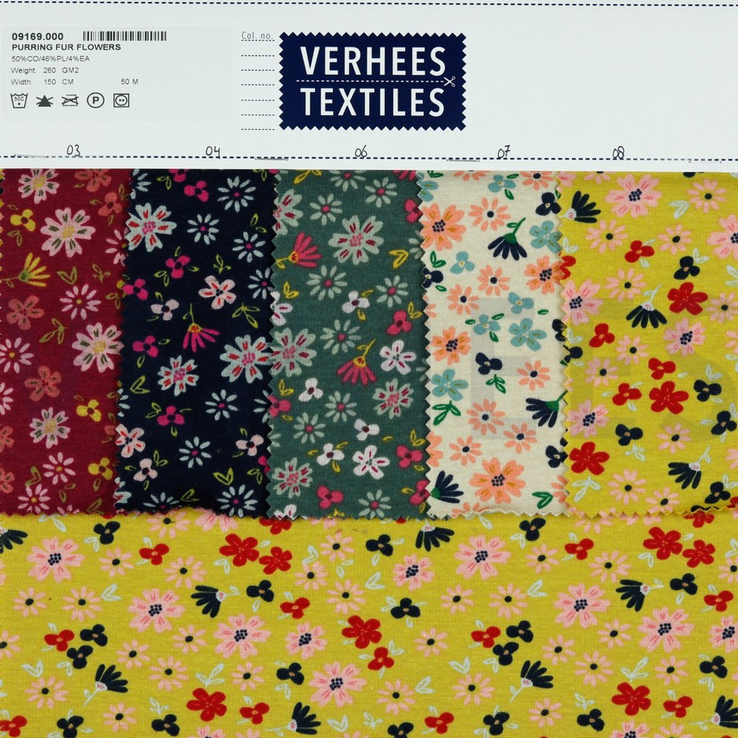 PURRING FUR FLOWERS OCHRE #4