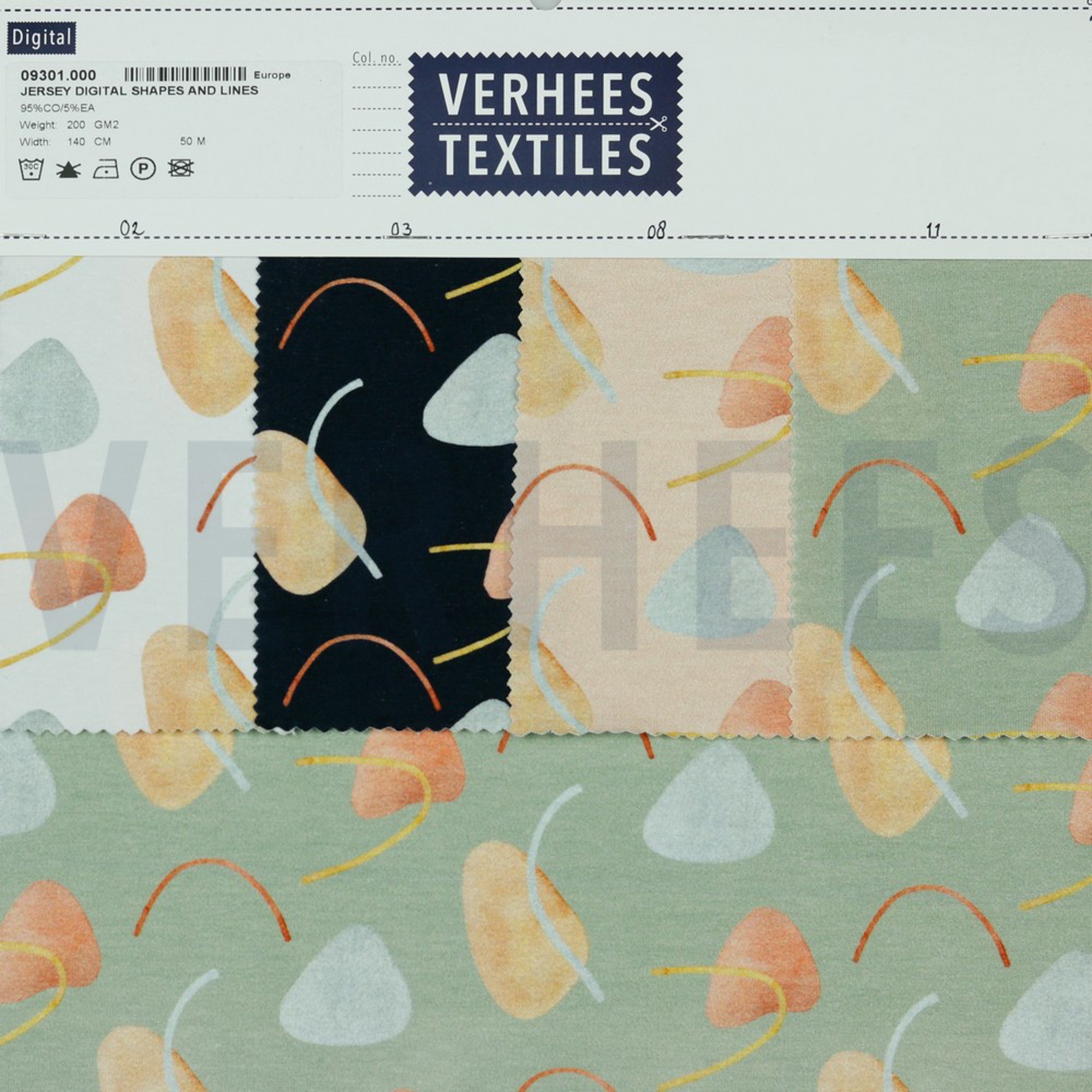 JERSEY DIGITAL SHAPES AND LINES NAVY (high resolution) #4