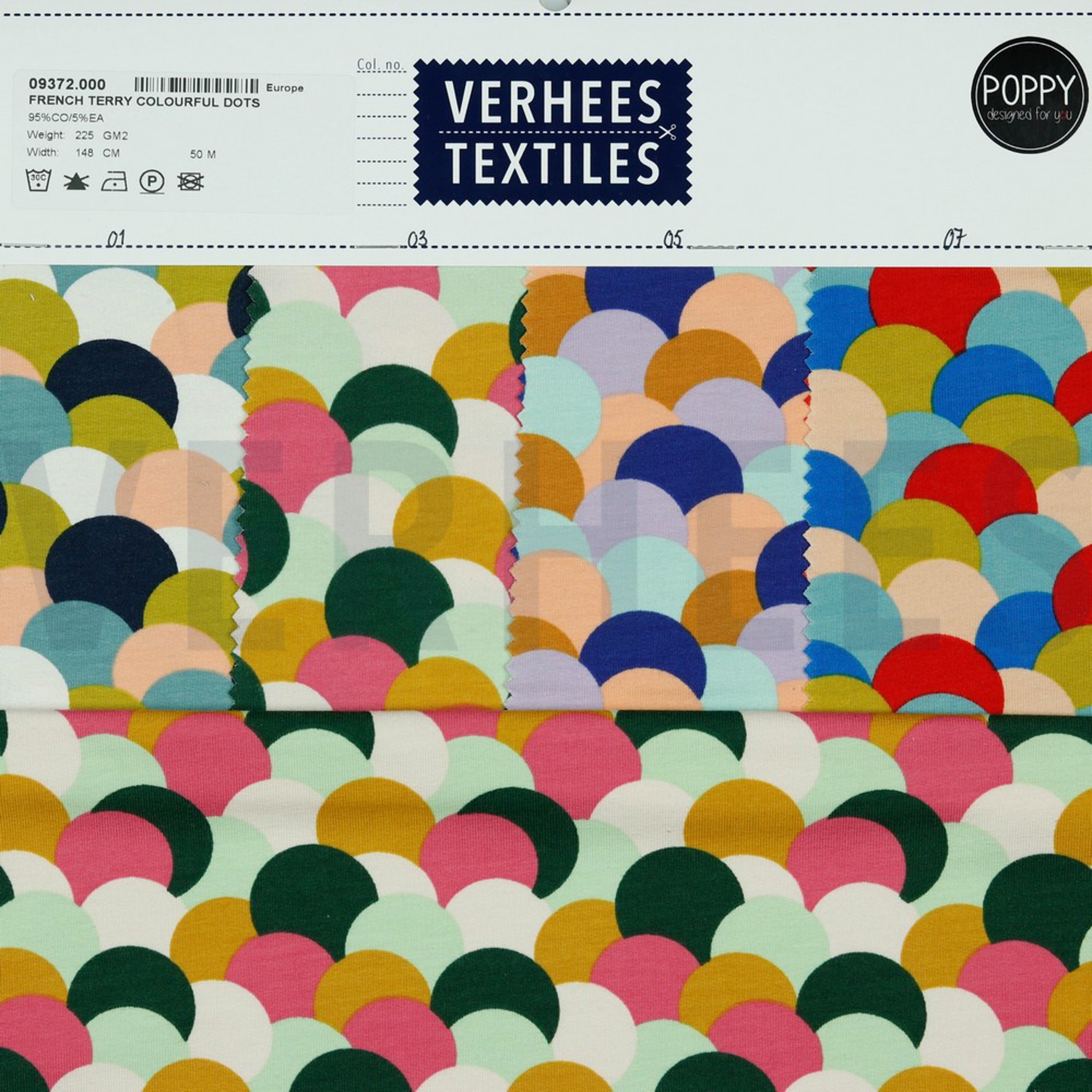 FRENCH TERRY COLOURFUL DOTS LIGHT BLUE (high resolution) #4
