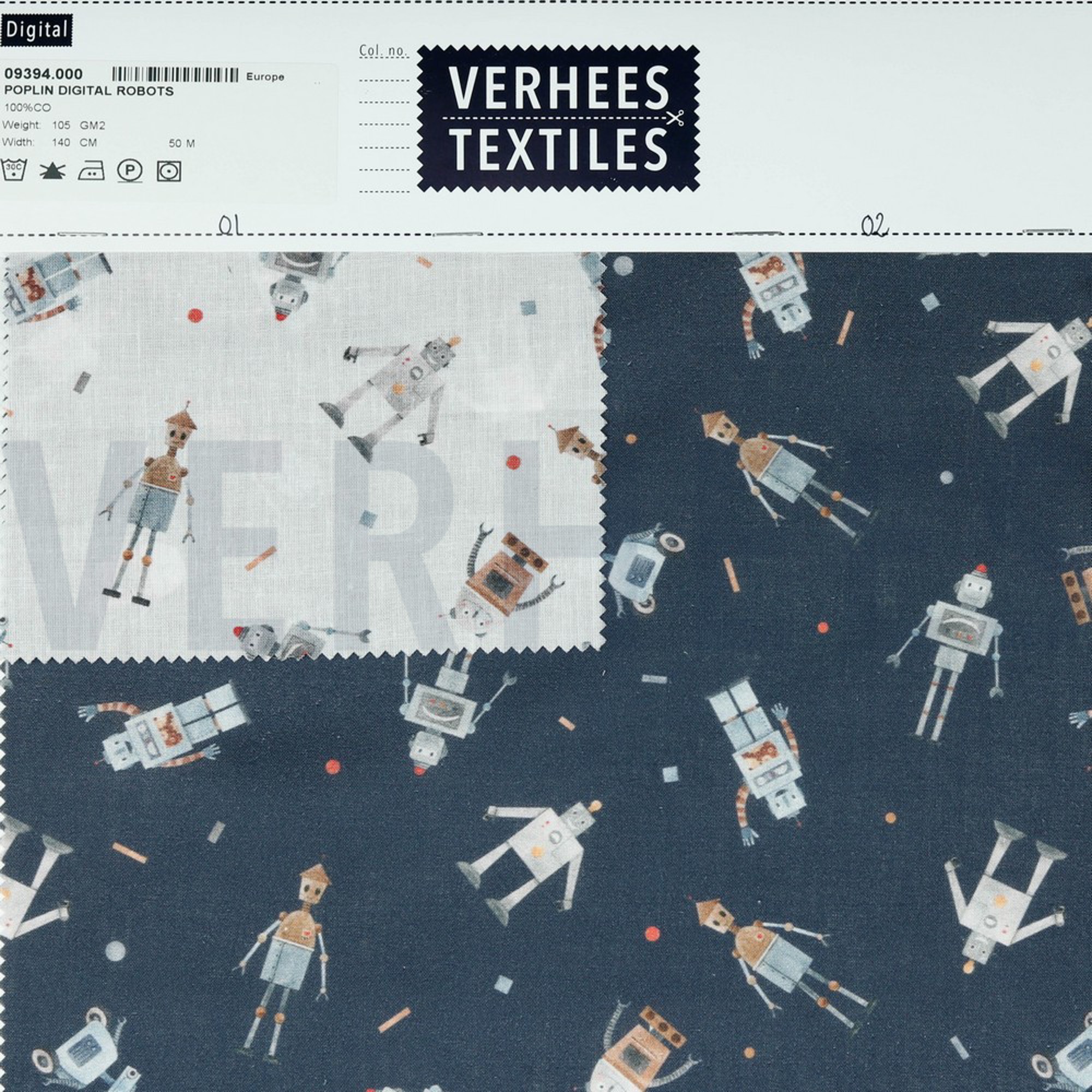 POPLIN DIGITAL ROBOTS WHITE (high resolution) #4