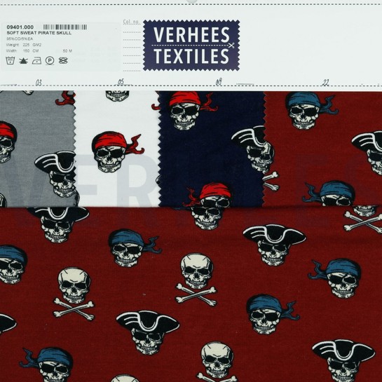 SOFT SWEAT PIRATE SKULL WHITE #7