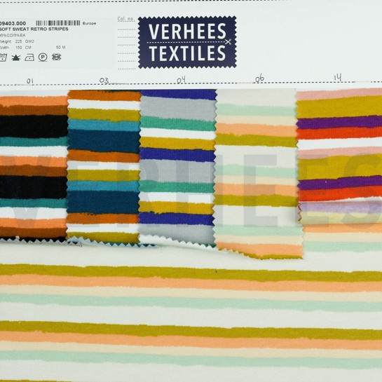 SOFT SWEAT RETRO STREIFEN HELLGRAU #7