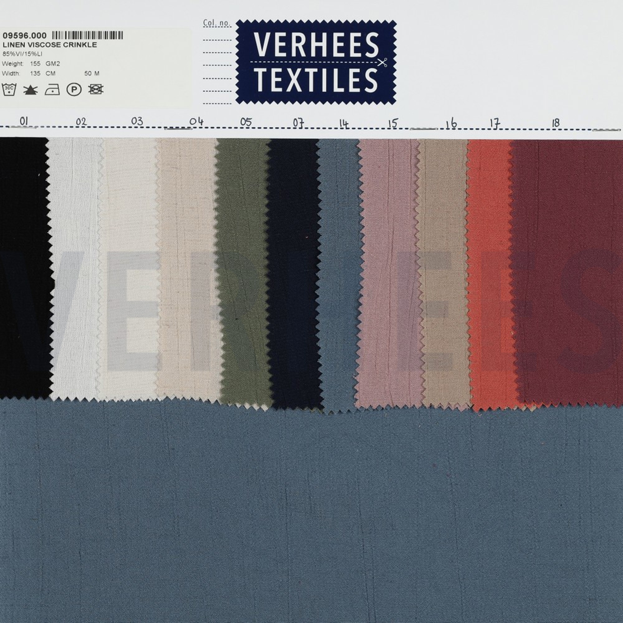 LINEN VISCOSE CRINKLE BLUE SHADOW (high resolution) #4