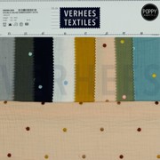 DOUBLE GAUZE EMBROIDERY DOTS OCHRE (thumbnail) #4