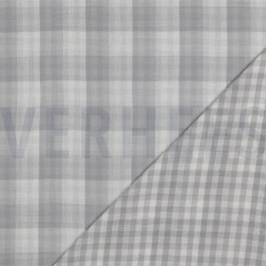 MUSSELIN DOPPELSEITIG KAROS GRAU #7