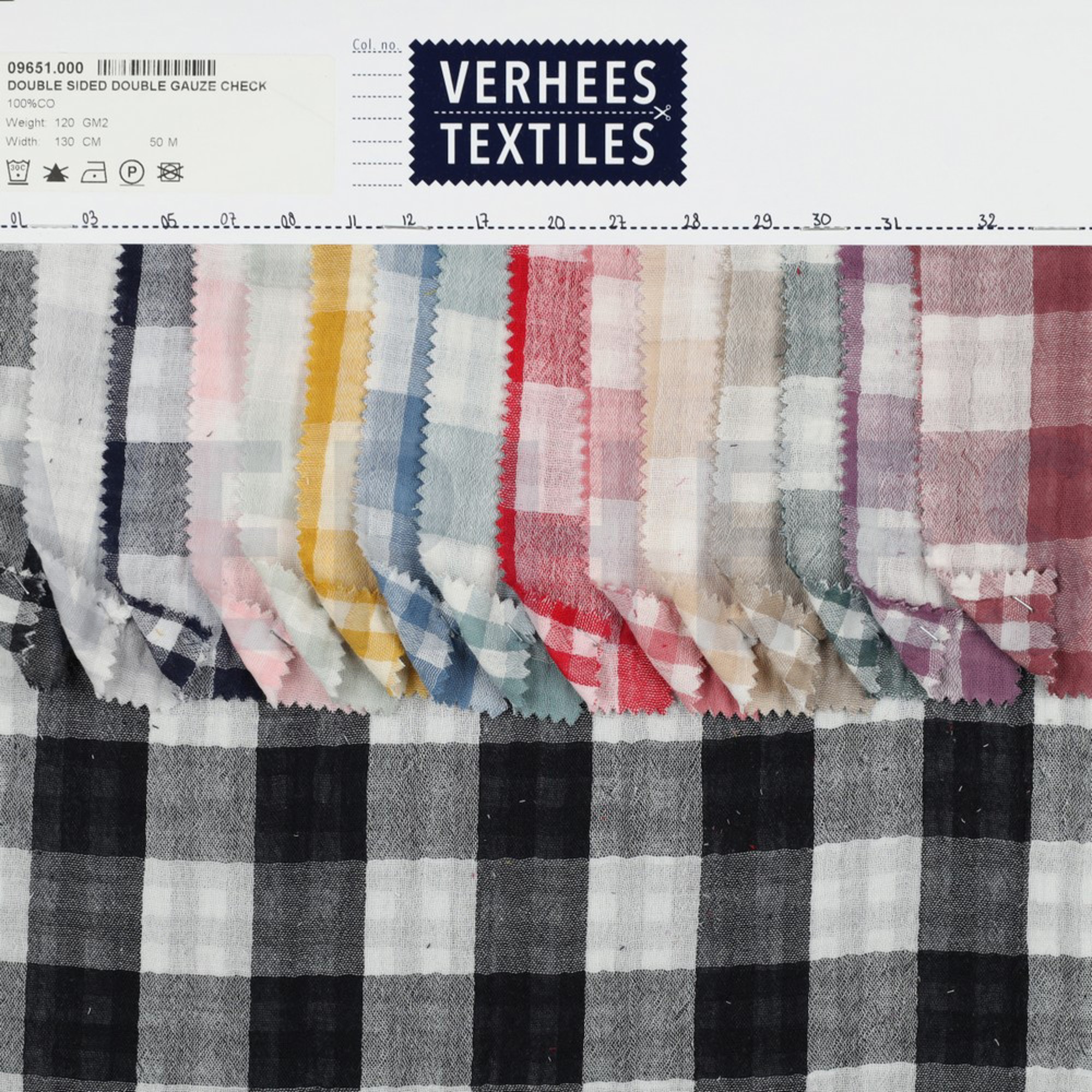 DOUBLE GAUZE DOUBLE SIDED CHECKS NAVY (high resolution) #4