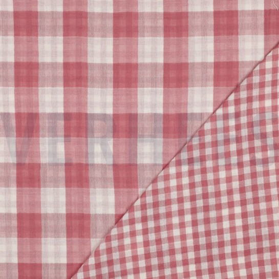 MUSSELIN DOPPELSEITIG KAROS MAUVE #7