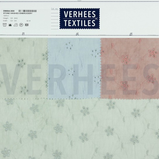 GEWASSEN EMBROIDERY GROEN #7