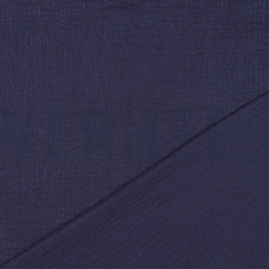 DOUBLE GAUZE FOLIE MARINEBLAUW #7