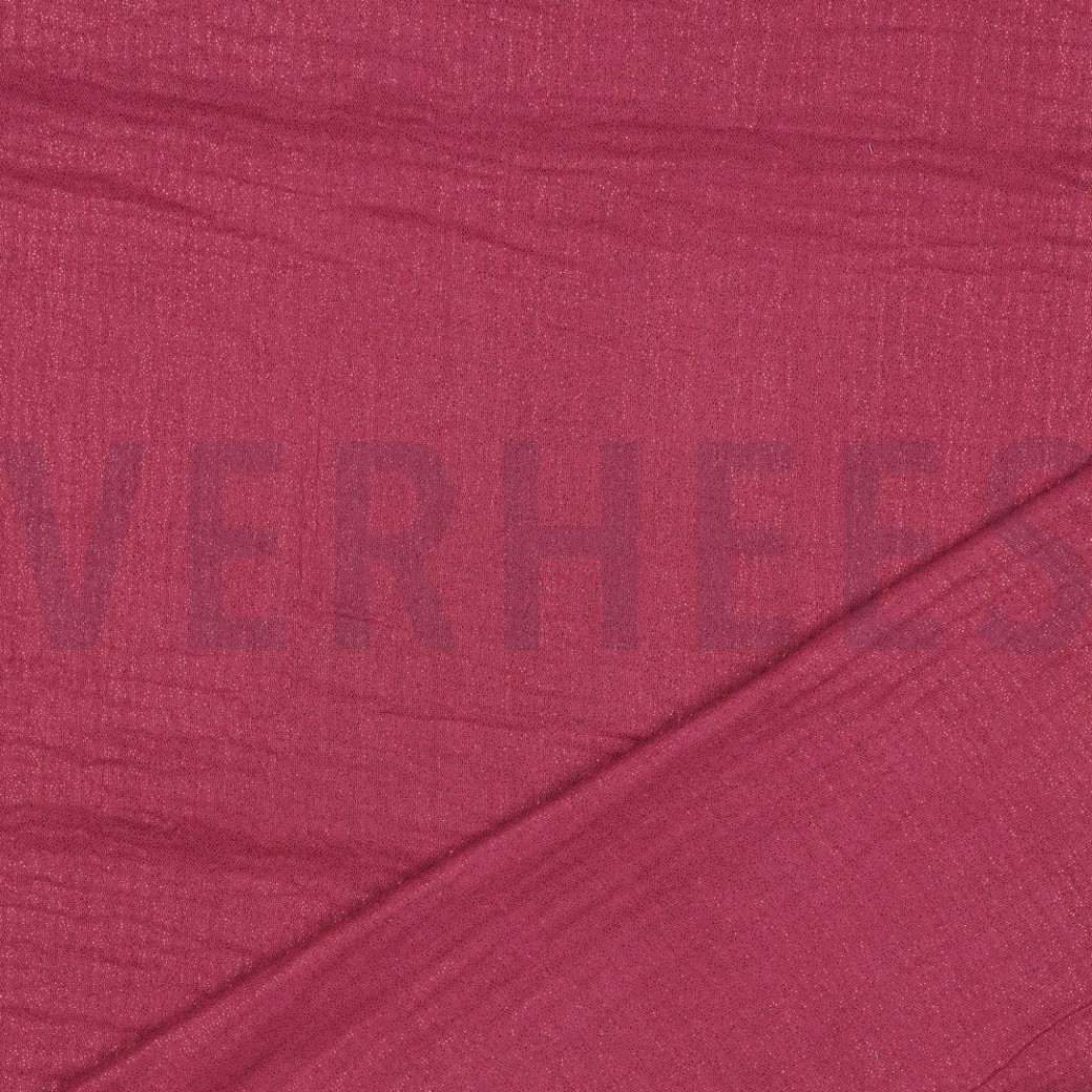 DOUBLE GAUZE FOIL CERISE #4