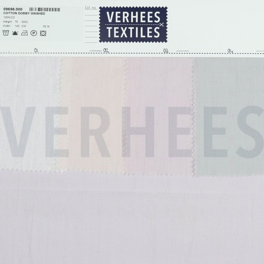 COTTON DOBBY WASHED LIGHT GREY #7