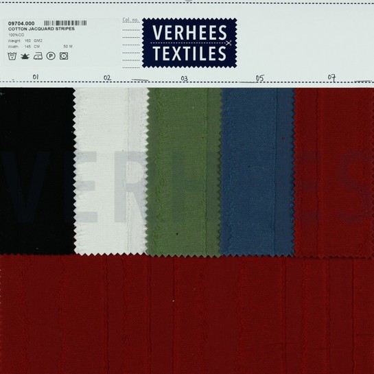 BAUMWOLLE JACQUARD STREIFEN INDIGO BLAU #7