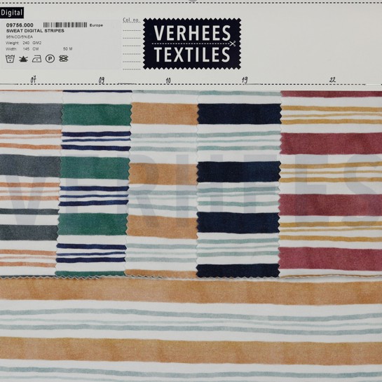 SWEAT DIGITAL STRIPES DARK APRICOT #7