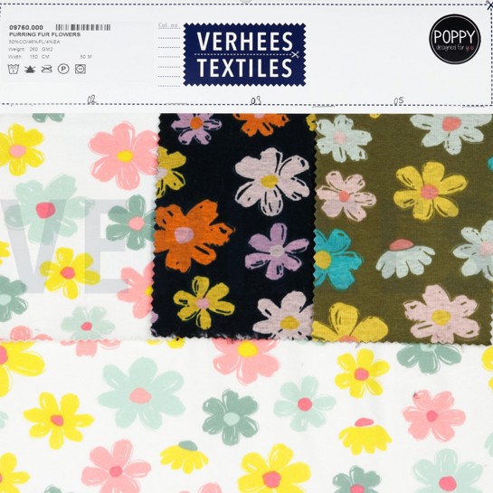 PURRING FUR FLOWERS WHITE #7