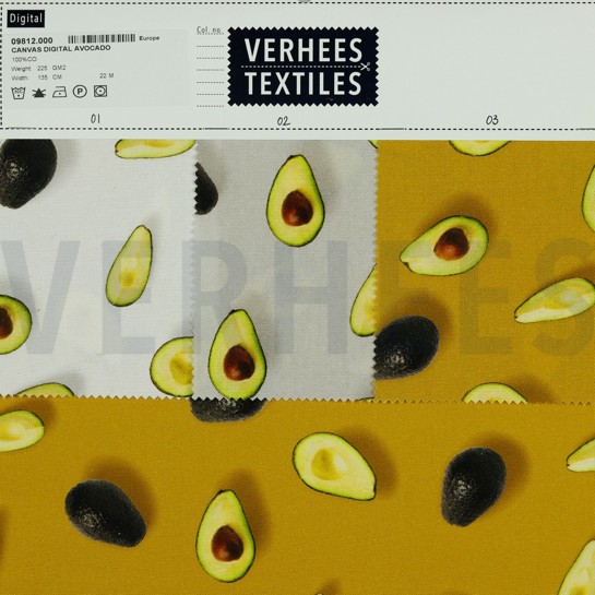 CANVAS DIGITAL AVOCADOS WEISS #7