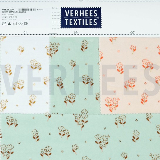 NICKY VELOURS BLUMEN WEISS #7