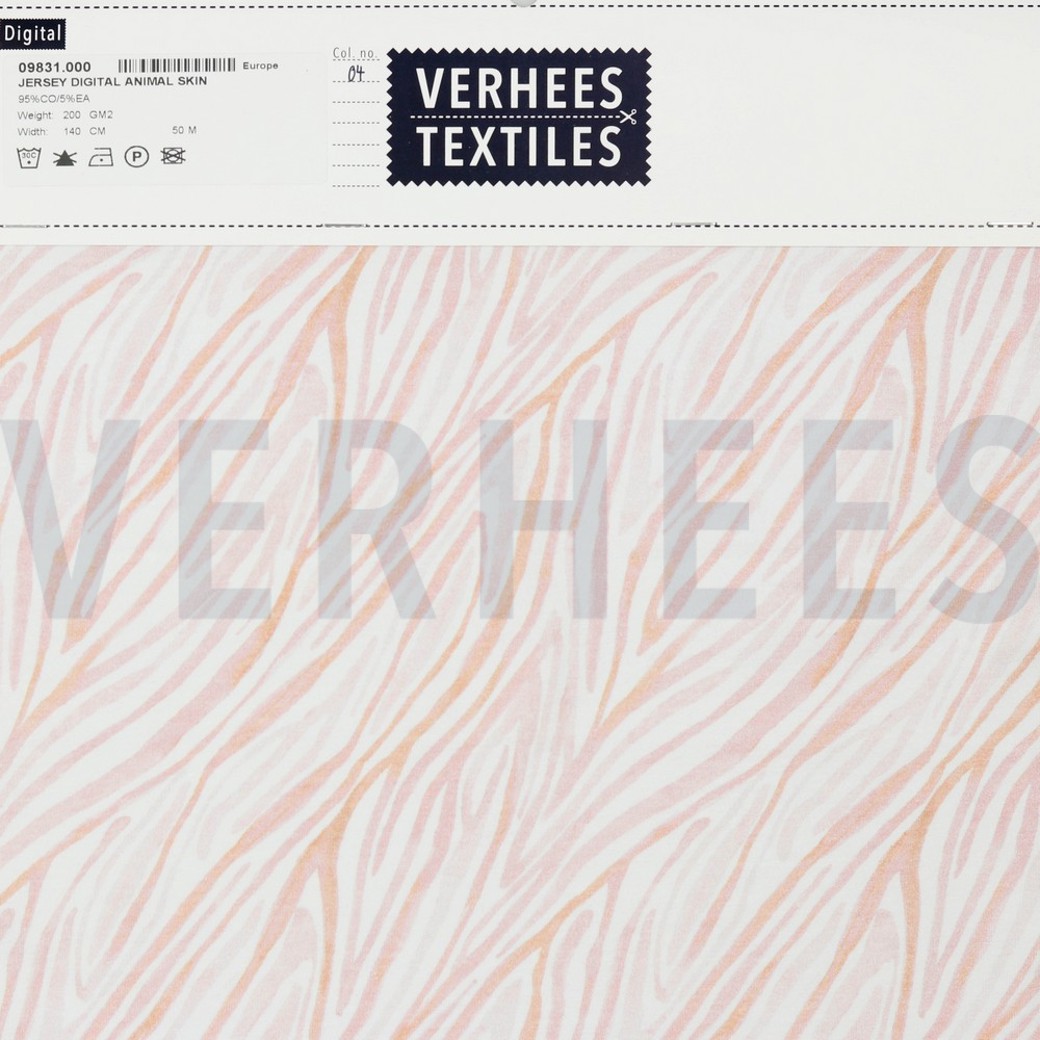 JERSEY DIGITAL ANIMAL SKIN WHITE / POWDER #4