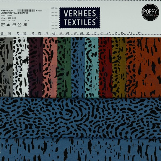 JERSEY PUNKTE UND FORMEN OLIVE #7