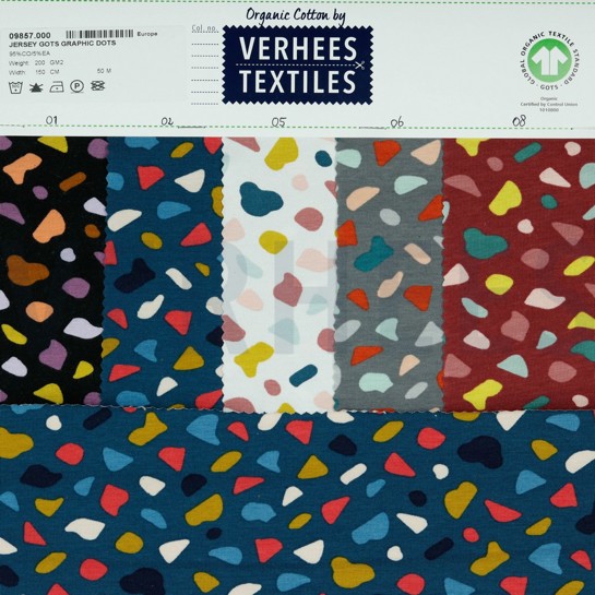 JERSEY GOTS GRAPHIC DOTS ROCK GREY #7