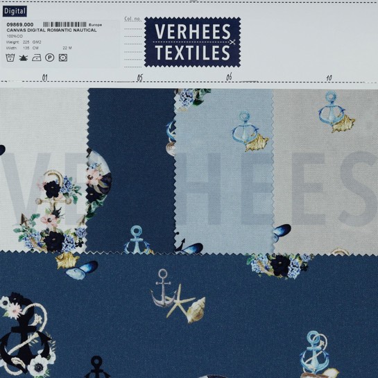 CANVAS DIGITAL ROMANTISCH NAUTISCH JEANSBLAU #7