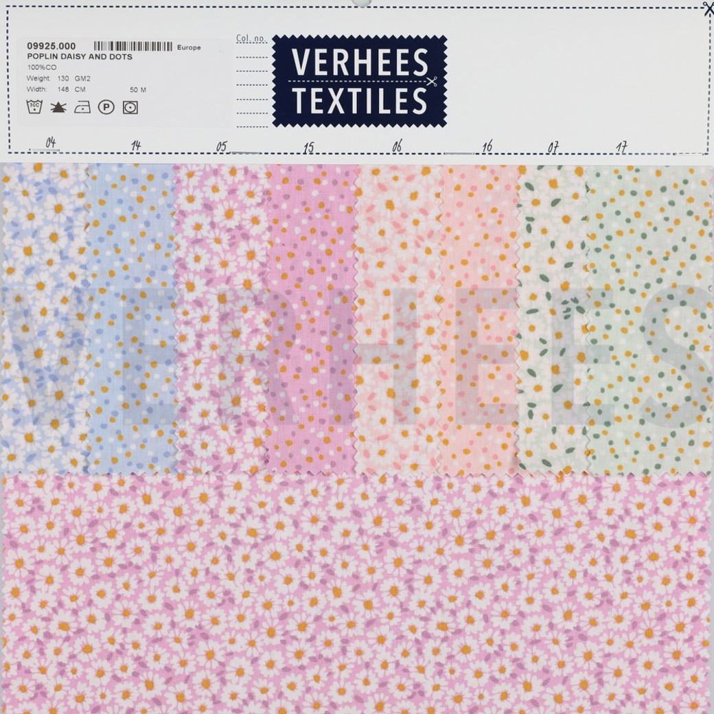 POPLIN DAISY AND DOTS LILAC #4