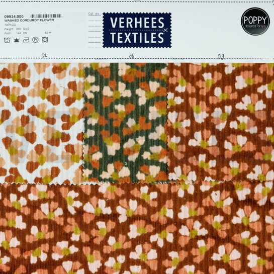 GEWASCHEN CORDUROY BLUME WEISS #7