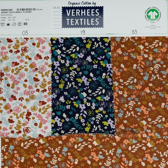 JERSEY GOTS KLEINE BLUME HASELNUSS #7