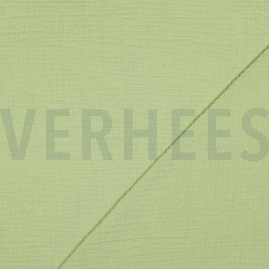 DOUBLE GAZE DE COTON VERT DOUX #7