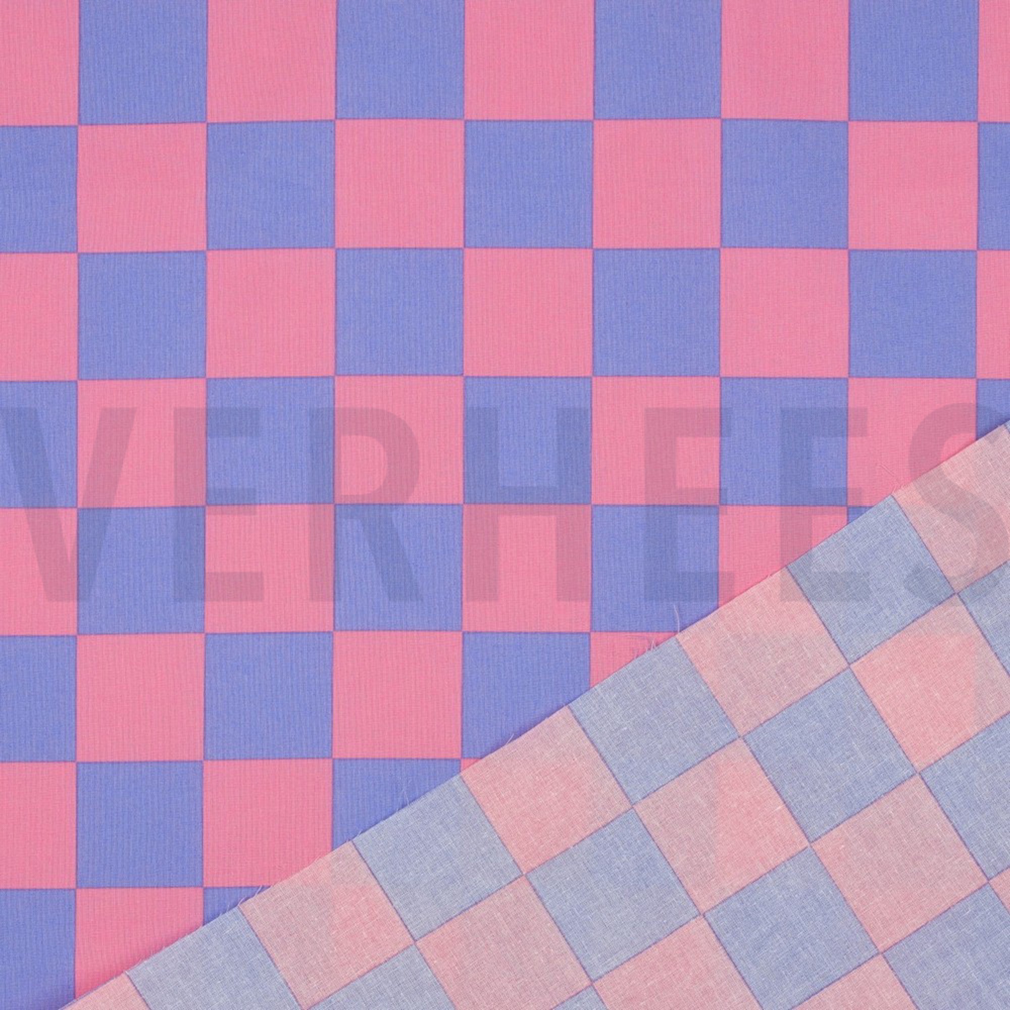 COATED COTTON CHECK BLUE / PINK (high resolution) #4