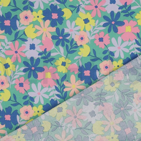 COATED COTTON FLOWERS GREEN #7