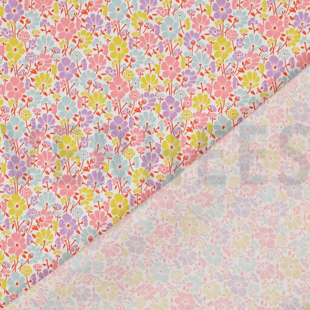 COATED COTTON FLOWERS WHITE #4