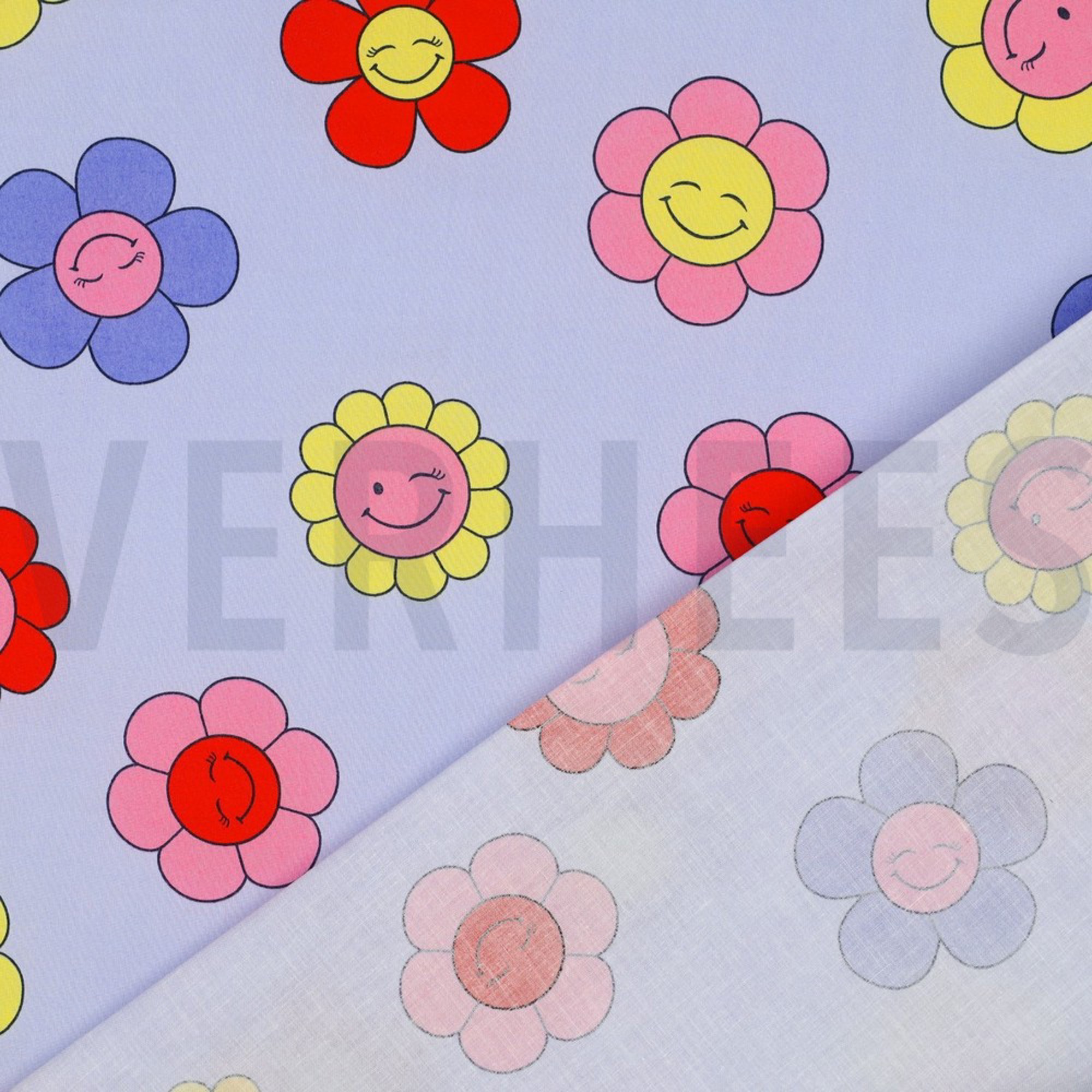 COATED COTTON HAPPY FLOWERS LIGHT BLUE (high resolution) #4