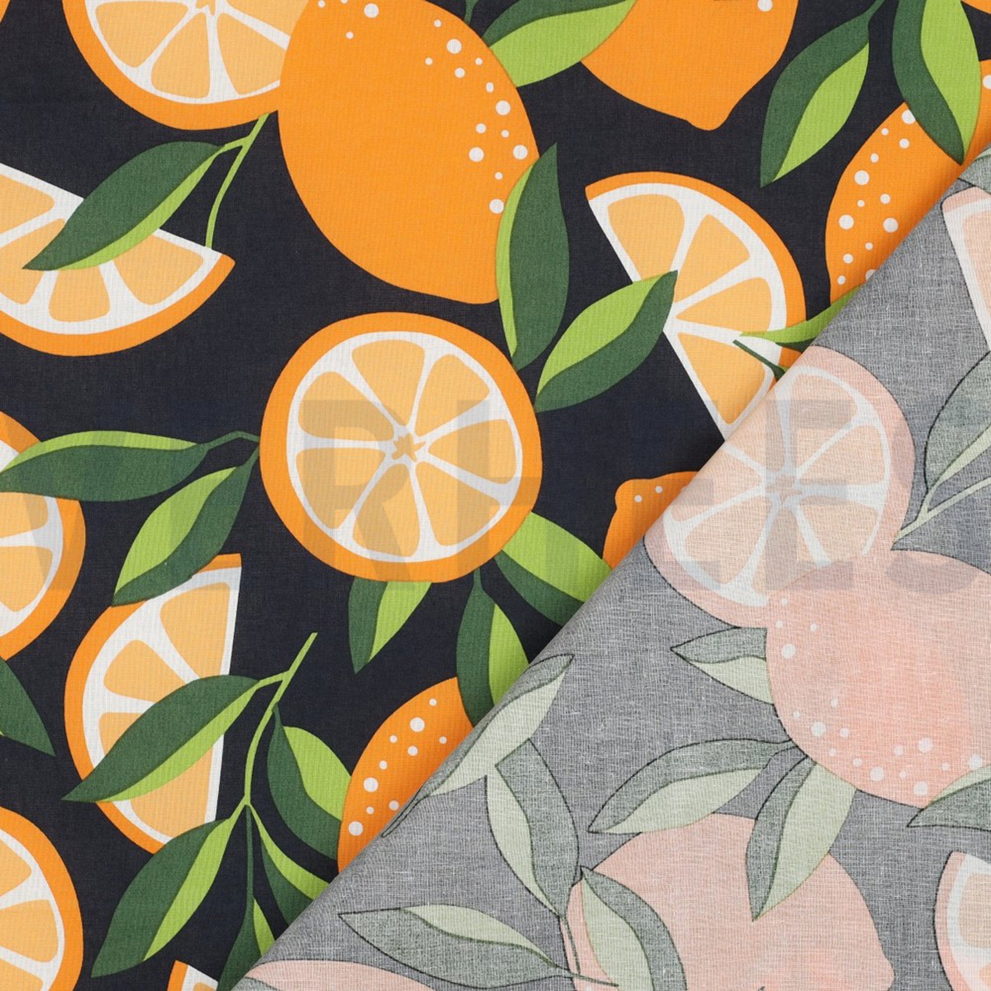 COATED COTTON LEMONS NAVY (high resolution) #4