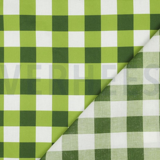 COTON ENDUIT CARREAUX VERT FONCÉ #7