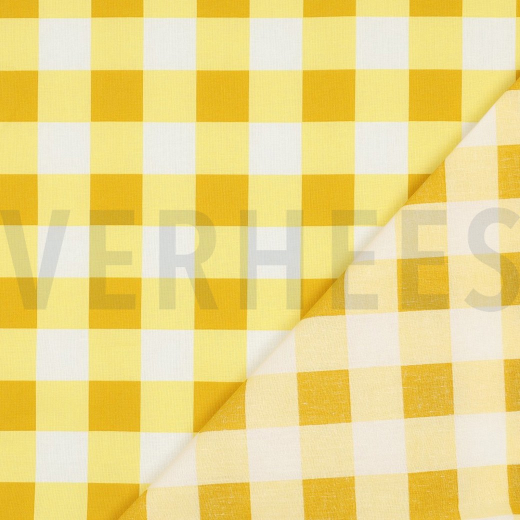 COATED COTTON CHECKS YELLOW #4